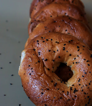 
                  
                    Nigella Seed and Garlic Bagels- Gluten Free Sourdough (Packet of 5)
                  
                